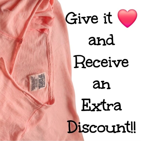 Pink by Victoria's Secret Women's Coral Sleepwear Comfort Pajama Tee Size XS - Picture 14 of 14